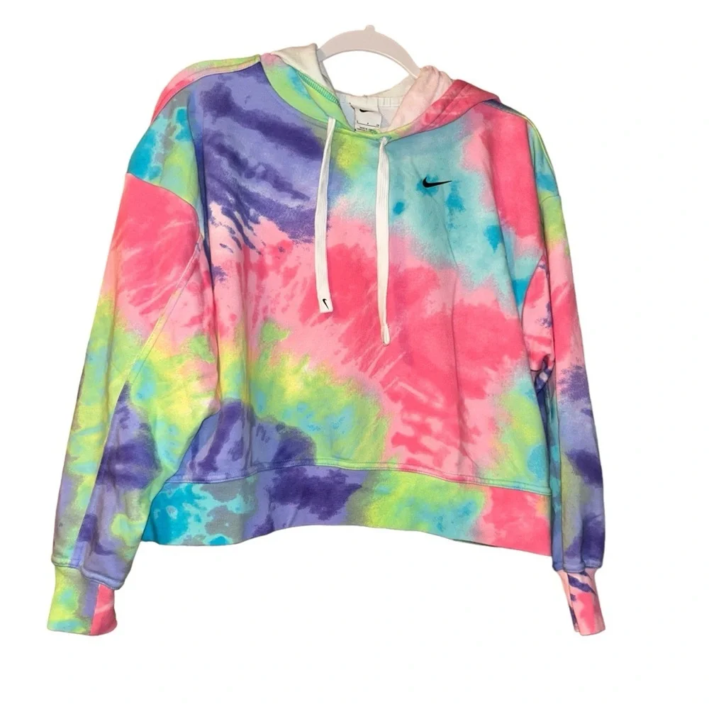 Nike Get Fit Tie Dye Training Hoodie Womens Large New DR8155 658 size small S - Picture 3 of 4